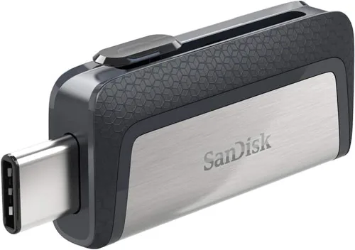 Vista 4 de SanDisk 32GB Ultra Dual Drive USB Type-C - USB-C, USB 3.1 - SDDDC2-032G-G46, Negro, Plata