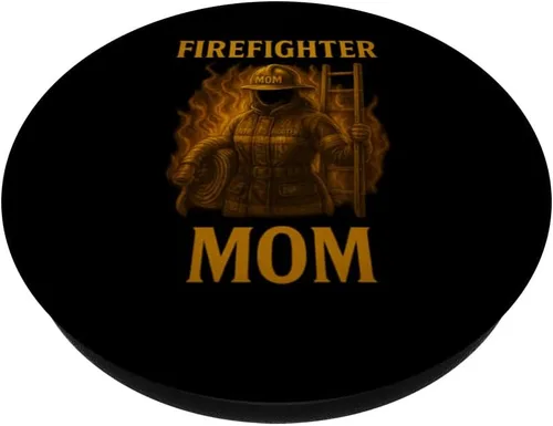 Vista 2 de Firefighter Mom – Heart of the Fireline PopSockets Adhesive PopGrip