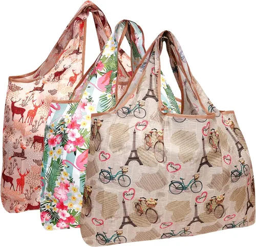 Vista 16 de Bowbear Bolsa de compras reutilizable de nailon plegable (juego de 3)