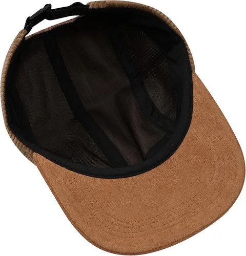 Vista 5 de CLAPE Gorra de béisbol de 5 paneles de ala plana Snapback Gorra de Campamento Ajustable Gorra de Pana Sombrero de Papá Sombrero de Suede Peak Ball