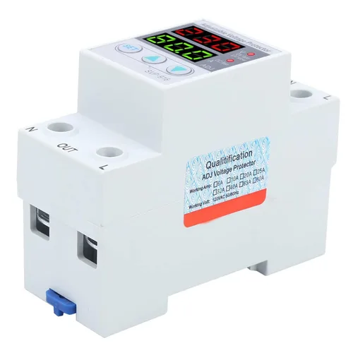 Vista 4 de Protector de voltaje ajustable de 100‑130 VCA con función de reinicio de retardo y consulta de fallas y función de restablecimiento de fábrica