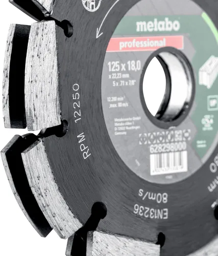 Vista 5 de Metabo - Modelo/Aplicación: Hormigón 5x3/4x7/8 Dblrow Slotting Blade (628298000), Diamond Wheels - Hoja de ranurado