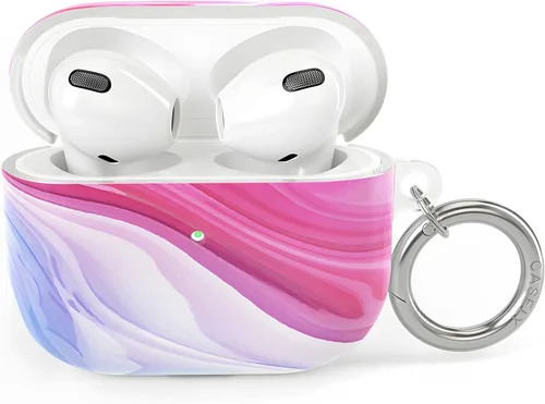 Vista 16 de Casely Funda compatible con AirPods 3 All Smiles Funda para AirPods con adhesivo de cara sonriente