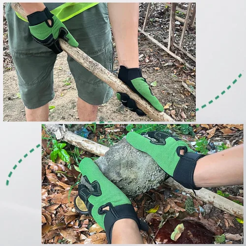 Vista 7 de Guantes de jardinería para hombres y mujeres, a prueba de espinas y resistentes a pinchazos, guantes de trabajo de seguridad y jardinería, regalos
