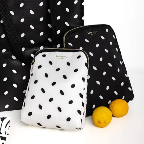 Vista 8 de kate spade new york Juego de bolsas aisladas para aperitivos, punto almend Punto almendra