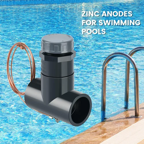 Vista 4 de briidea Nuevo Instalar ánodos de zinc en línea de 2 '' para piscinas de agua salada