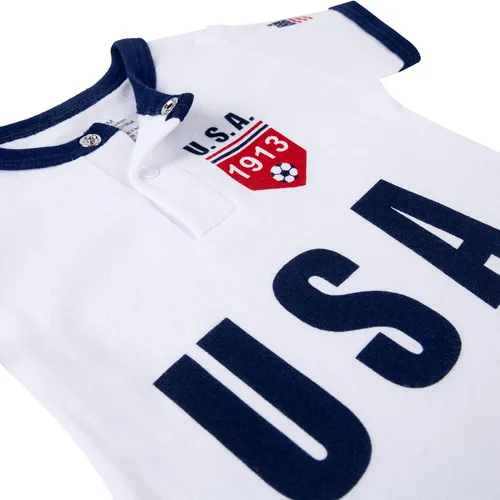 Vista 4 de Cnins Camiseta de fútbol para niños pequeños de 0 a 24 M para fanáticos de los deportes, camiseta de fútbol para niñas recién nacidas, mameluco