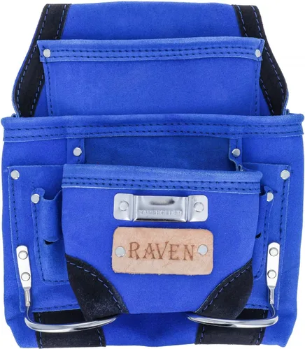 Vista 10 de Bolsa de herramientas de cuero de gamuza de 10 bolsillos Bolsa de herramientas de taladro de martillo