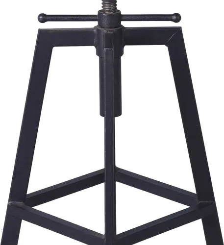 Vista 8 de Juego de mesa de bar y taburete de bar de 5 piezas, industrial rectangular, para comedor, pub, bar, escritorio y encimera de cocina, taburete