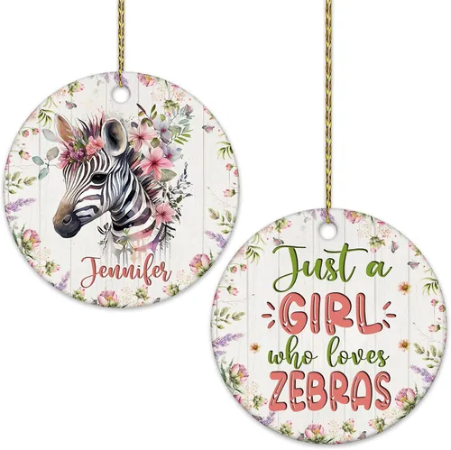 Vista 15 de Hyturtle Adorno de Navidad personalizado para los amantes de los osos, adorno de cerámica con nombre personalizado de Just A Girl Who Loves Bears