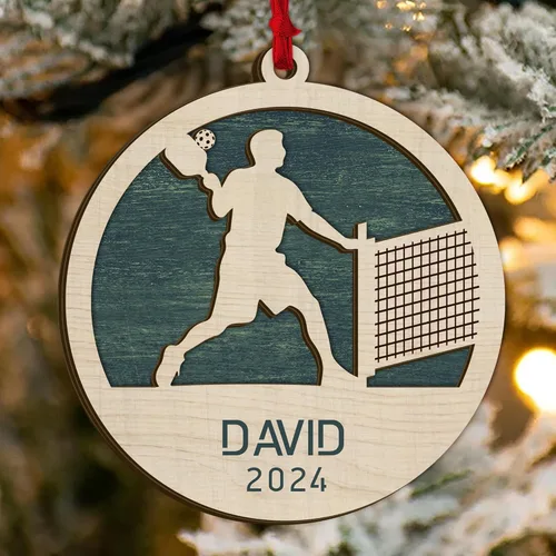 Vista 29 de Adorno personalizado de zapatillas de punta de ballet – Adorno de nombre de bailarín personalizado, adorno de madera cortado en capas de ballet