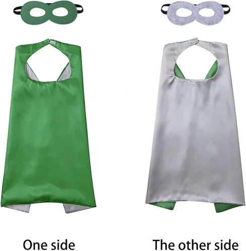 Vista 2 de Diffly Capa de superhéroe con máscara para niños y niñas