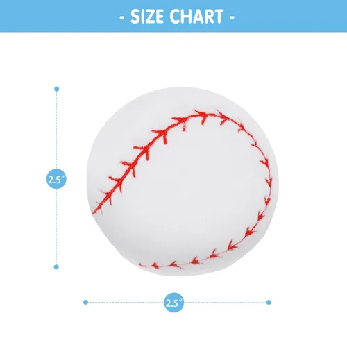 Vista 5 de June Garden Mi Primer Béisbol de 2.5 pulgadas - Juguete de Peluche con Sonajero para Bebé - Juguete Deportivo Suave y Seguro para Bebés Niños y Niñas