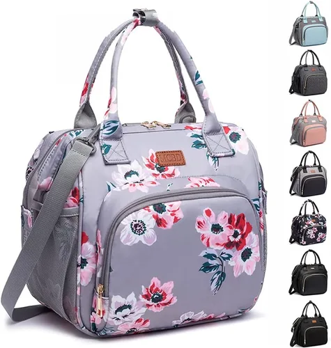 Vista 9 de MCBD Lonchera térmica para mujer, bolsa grande de 3 vías de transporte, mochila enfriadora reutilizable a prueba de fugas con correa ajustable