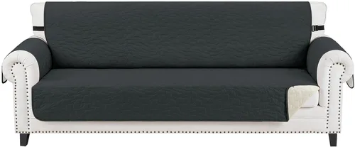 Vista 27 de CUCRAF Funda acolchada antideslizante para sofá, resistente al agua, protector de muebles para sofá de 1 cojín, apto para mascotas, funda de sofá