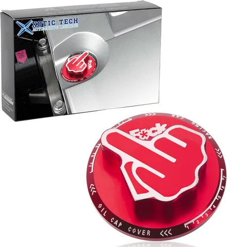 Vista 21 de x xotic tech Tapa de tanque de combustible de gas negro de aleación con dedo medio roscado compatible con Toyota Corolla Camry 4Runner Highlander