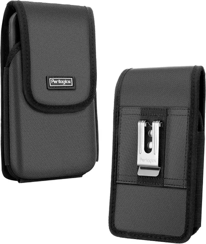 Vista 10 de Perilogics Funda acolchada de EVA para teléfono con cierre magnético, tela de sarga protectora y clip para cinturón personalizado, compatible