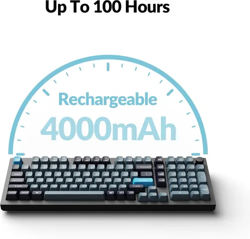 Vista 6 de Keychron Q5 Pro Teclado Mecánico Inalámbrico QMK/VIA, Diseño de 96% de Distribución Programable con Botón Giratorio, Diseño de Doble Junta