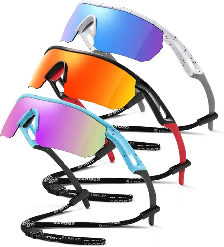 Vista 11 de Kids Sunglasses Youth Baseball Sunglasses for Boys Girls 3-12 Polarized Softball Sports Goggles UV Protection