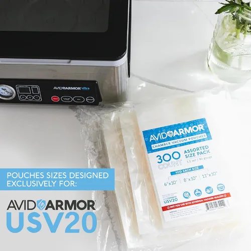 Vista 5 de Avid Armor Bolsas para máquina de cámara de 3.5 mil, bolsas de sellado al vacío de cámara precortadas, bolsa de sellado resistente, sellador
