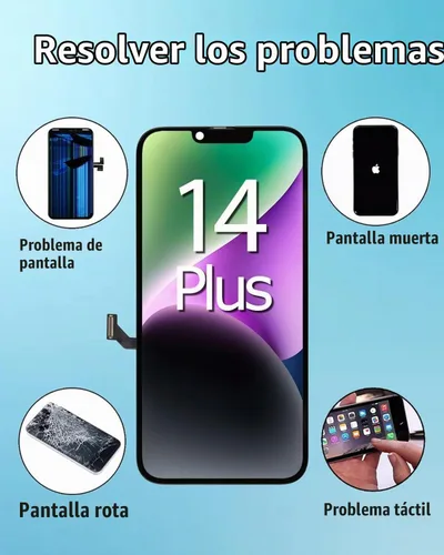 Vista 3 de Ayake Reemplazo de pantalla para iPhone 14 Plus, pantalla LCD FHD de 6.7 pulgadas y digitalizador táctil True Tone con Face ID programable