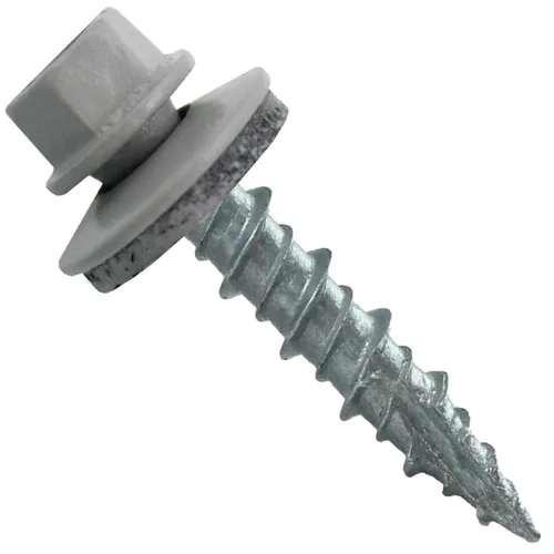 Vista 16 de Tornillos para techos de metal gris ABC 10 x 1 - Cabezal hexagonal - Arandela EPDM - Arandela de arranque automático/roscado - 1 bolsa - 250