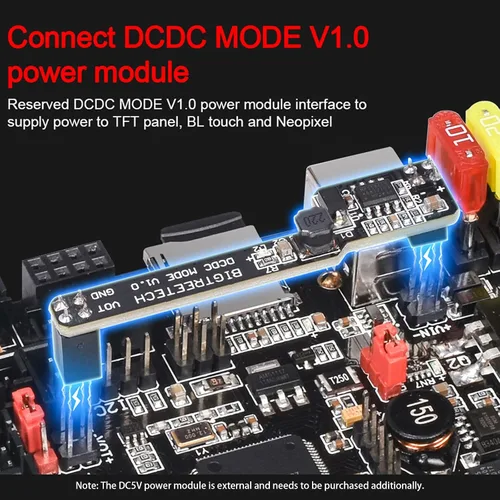 Vista 3 de BIGTREETECH SKR V1.4 Placa de control de 32 bits actualización SKR V1.3 placa base, compatible con TFT35/TFT35 E3/TFT70 pantalla táctil Mini12864