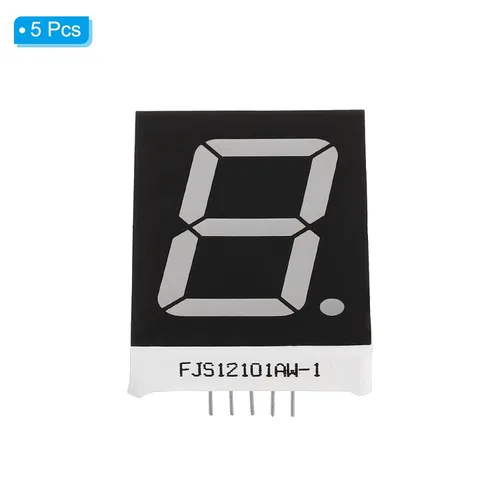 Vista 3 de PATIKIL Tubo digital con pantalla LED, paquete de 5 unidades de cátodo común de 7 segmentos de 10 pines, 1 dígito, 3 V, módulo de pantalla LED