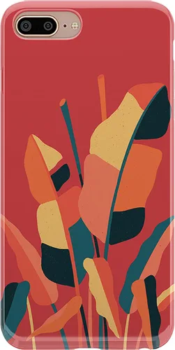 Vista 21 de Casely Funda para iPhone 6/7/8 Plus Bosque floral Flor de cerezo rojo Diseño clásico ultra delgado Flor de cerezo rojo floral