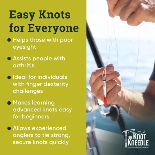 Vista 4 de KNOT KNEEDLE The Epic – Advanced Fishing Knot Tying Tool for 25+ Knots – Fast, Easy Knot Tyer for Fly Fishing, Small Tippet, and Weak Grip Strength