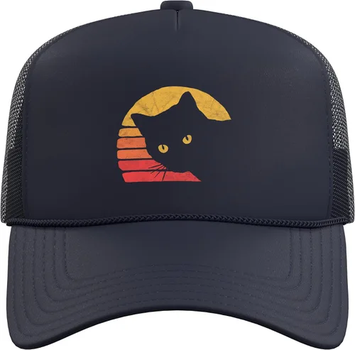 Vista 2 de Sombrero de camionero con diseño retro de los años ochenta con espalda de malla ajustable