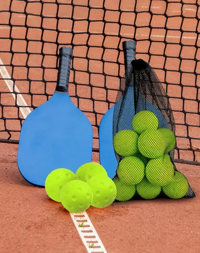 Vista 7 de Tarutaru Paquete de 12 bolas de pickleball de espuma, bolas de pickleball silenciosas para práctica en exteriores o interiores, juego de bolas Verde