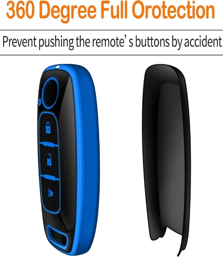 Vista 4 de para Nissan Funda para Llavero con Keychain Protección Completa Suave Carcasa para Llave Estuche para Llave, Azul