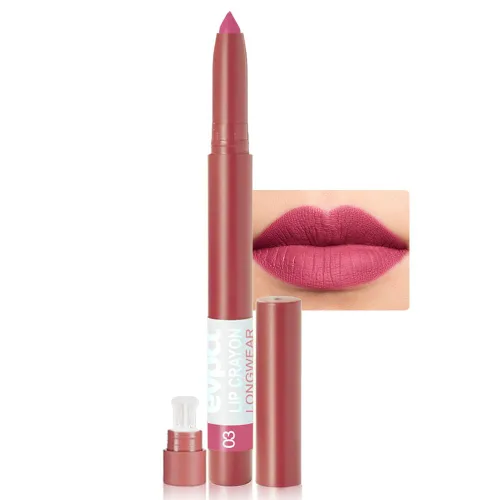 Vista 28 de evpct 3 piezas de lápiz crayón delineador de labios mate metálico rosa natural ligera y lápiz labial Set de larga duración impermeable que coincide