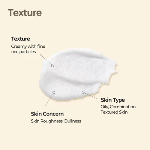 Vista 5 de SKINFOOD Mascarilla de arroz para lavar 3.5 onzas, exfolia suavemente la piel, ilumina y suaviza con arroz rico en nutrientes