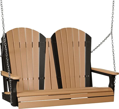 Vista 25 de LuxCraft Columpio Adirondack de 4' - Disponible en 22 colores Caoba antigua