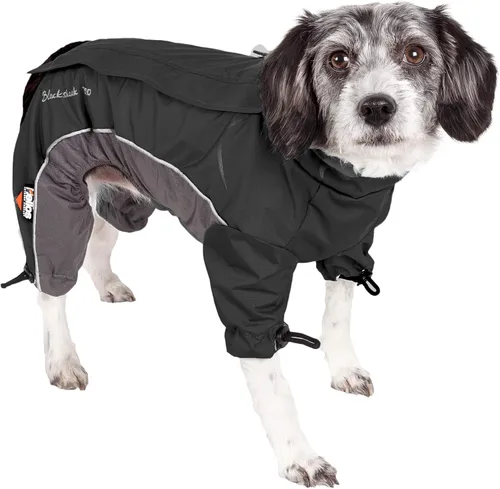 Vista 10 de DogHelios chamarra para perro Blizzard, de cuerpo completo, ajustable y reflectante 3M, XS, Anaranjado