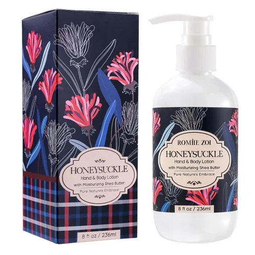 Vista 30 de ROMIIE ZOI Loción diaria para manos y cuerpo con manteca de karité hidratante - Jardín de primavera con aroma a felicidad botánica - 236 ML / 8 FL OZ