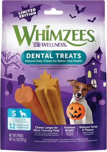 Vista 13 de WHIMZEES by Wellness Stix - Masticables dentales naturales para perros, golosinas de larga duración, sin granos, refresca el aliento, raza extra