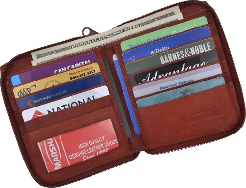 Vista 11 de Masrhal Wallet Billetera Hipster para hombre con cremallera y cremallera más