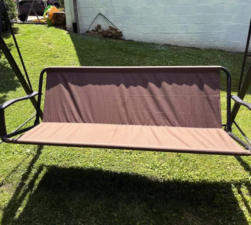 Vista 5 de J&C Funda de repuesto para asiento de columpio de patio, 600D, resistente, soporte de asiento de columpio para exteriores, impermeable, resistente a