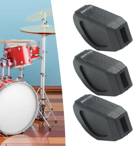Vista 7 de 3 piezas de soporte de tambor pies de percusión almohadilla resistente profesional de goma para patas estilo A