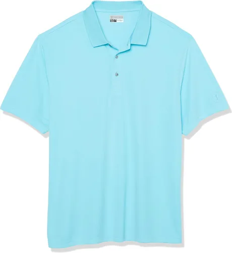 Vista 16 de PGA Tour Men's Airflux Solid Mesh Short Sleeve Classic Golf Polo Shirt Asfalto