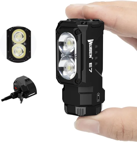Vista 7 de WUBEN Sensor de control E7 para faros recargables, cambio de luz y ajuste de modo por detección, E7 Outdoor Essentials para correr, pescar, acampar