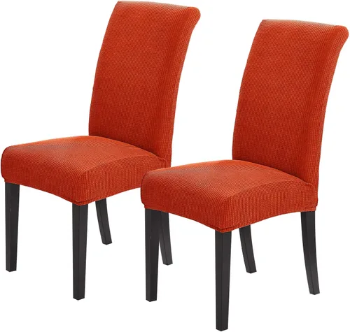 Vista 82 de Joccun - Juego de 2 fundas para sillas de comedor, fundas elásticas para sillas de comedor, fundas de asiento para sillas de comedor, funda de Negro