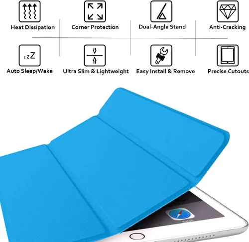 Vista 7 de DuraSafe Cases Para iPad 7.9 pulgadas Mini 3 Mini 2 Mini 1 Gen [Mini 3rd 2nd 1st ] A1599 A1489 A1432 Slim Ligero Protector Frosted PC Doble Ángulo