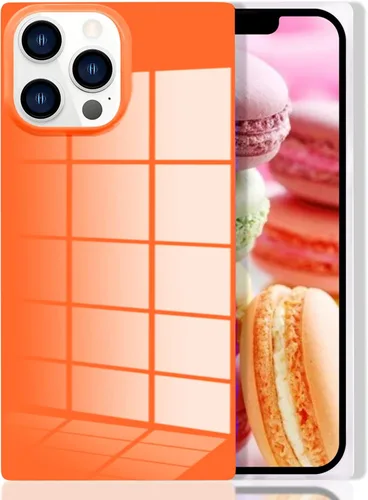 Vista 32 de Funda rectangular compatible con iPhone 15 Neon para mujer, diseño de lujo de fluorescencia brillante, flexible, suave, delgada, de gel de goma TPU