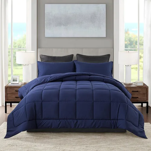 Vista 15 de DOWNCOOL - Juego de edredón de tamaño individual con funda de almohada - Juego de ropa de cama para todas las estaciones de 2 piezas, juego