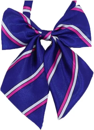 Vista 9 de Flairs New York Pajarita con lazo preatada hecha a mano para mujer Azul bebé/azul marino [cuadros]