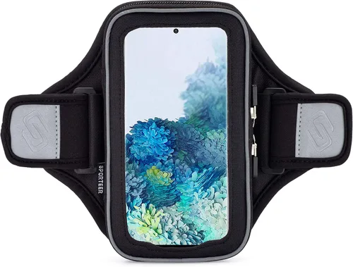 Vista 2 de Sporteer Velocity V7 - Brazalete para teléfonos estándar y pequeños, funda ajustada para iPhone 17, 16, 15 Pro (no Max), Galaxy S26, S25, Pixel 10